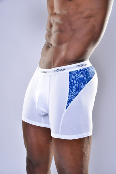 Dreier-Pack Ndop Royal Boxershorts von TTCHAM mit afrikanischem Print, aus Baumwolle, Herren Unterwäsche mit Muster