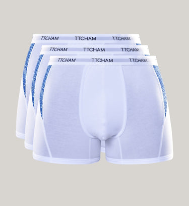 Drei Baumwoll-Boxershorts mit afrikanischem Muster im 3er-Pack von TTCHAM für Herren, lässiger und bequemer Unterwäsche-Style.