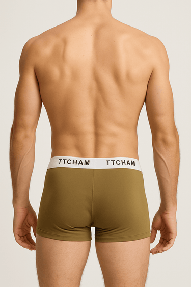 Boxershort „Solid Blue“ – Code Essentials Kollektion – Rückseite– TTCHAM 