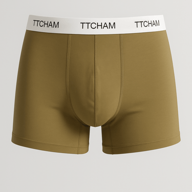 Boxershort „Solid Blue“ – Code Essentials Kollektion – Mockup Vorne –TTCHAM 