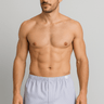 TTCHAM Home Shorts in Hellblau mit Nadelstreifen - Vorderansicht - TTCHAM 